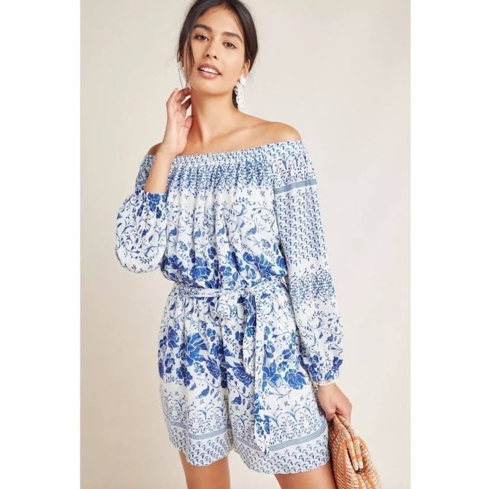 Anthropologie Clemente off shoulder romper - Picture 3 of 11